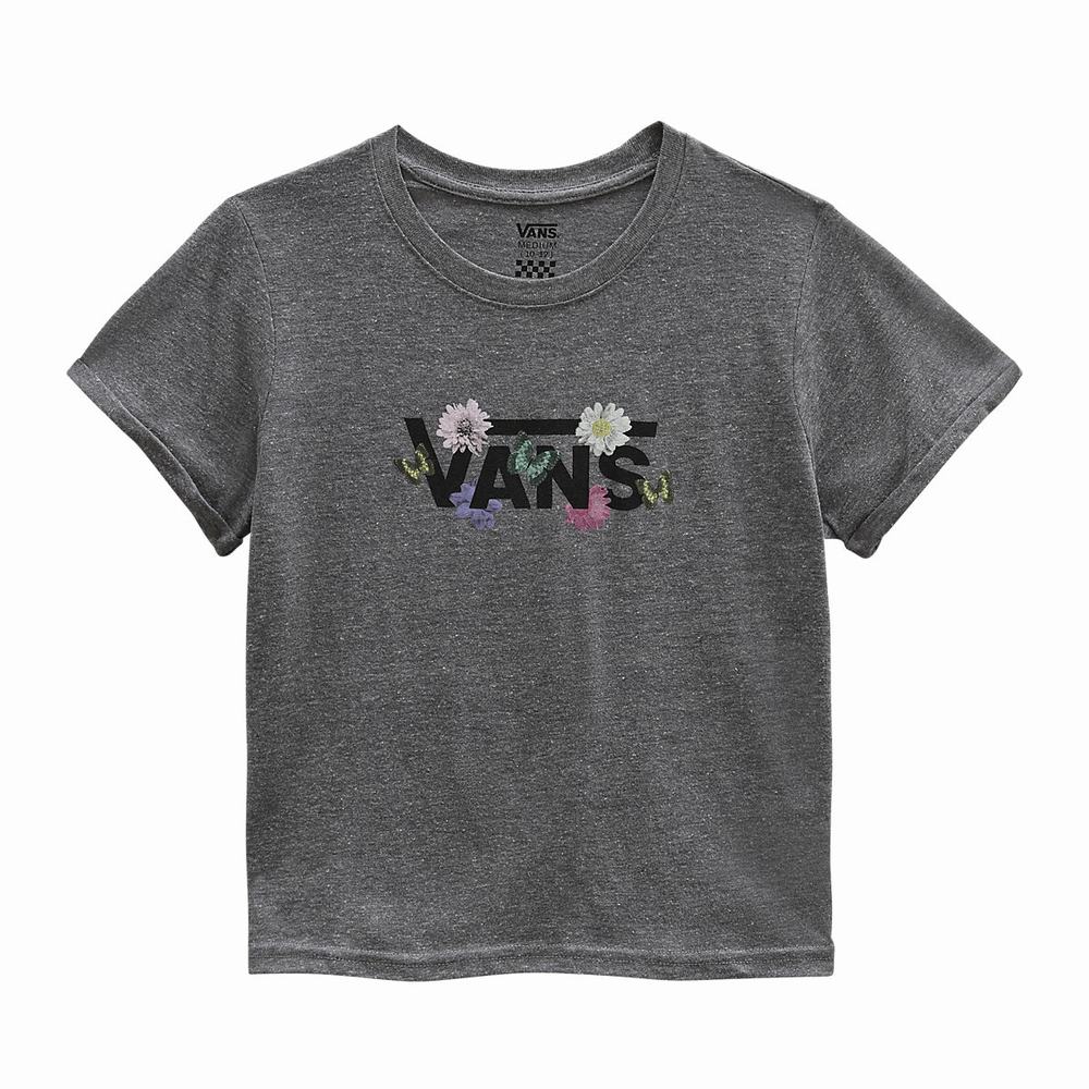 Kids' Vans Flower Picker (8-14 years) T Shirts Grey | USA12957