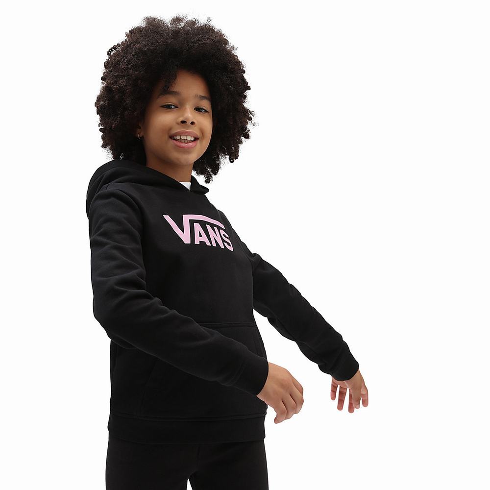 Kids\' Vans Flying V (8-14 years) Hoodie Black | USA52473