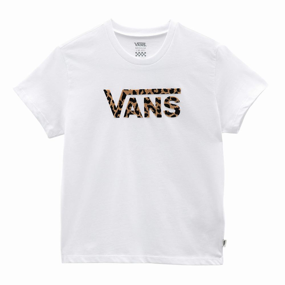 Kids' Vans Flying V Crew (8-14 years) T Shirts White | USA37549