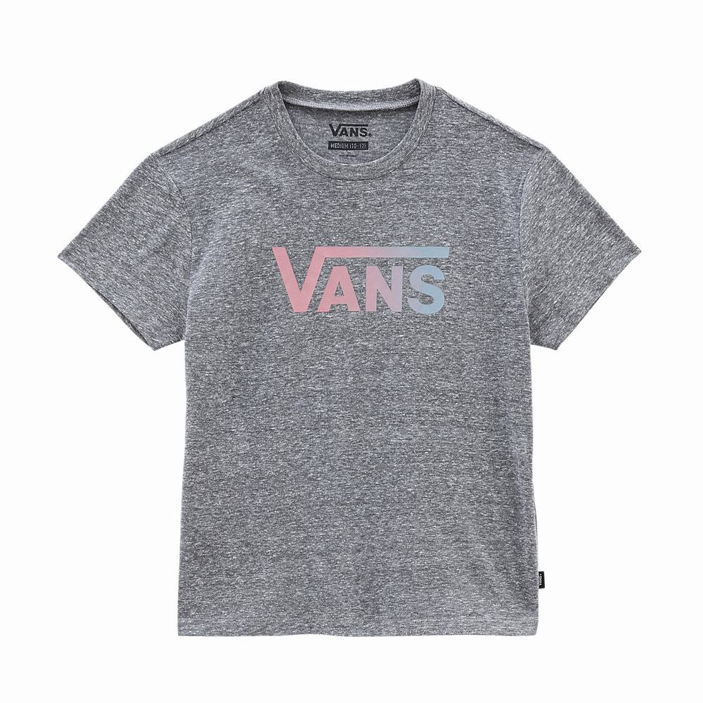 Kids' Vans Flying V Crew (8-14 years) T Shirts Grey | USA53960