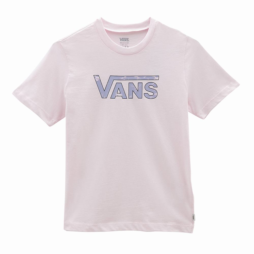 Kids' Vans Flying V Wash (8-14 years) T Shirts Pink | USA46950