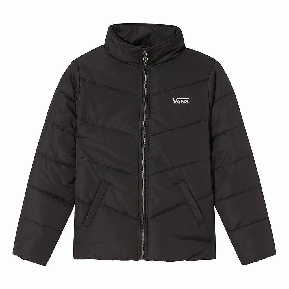 Kids' Vans Foundry Puffer MTE (8-14+ years) Jackets Black | USA25396