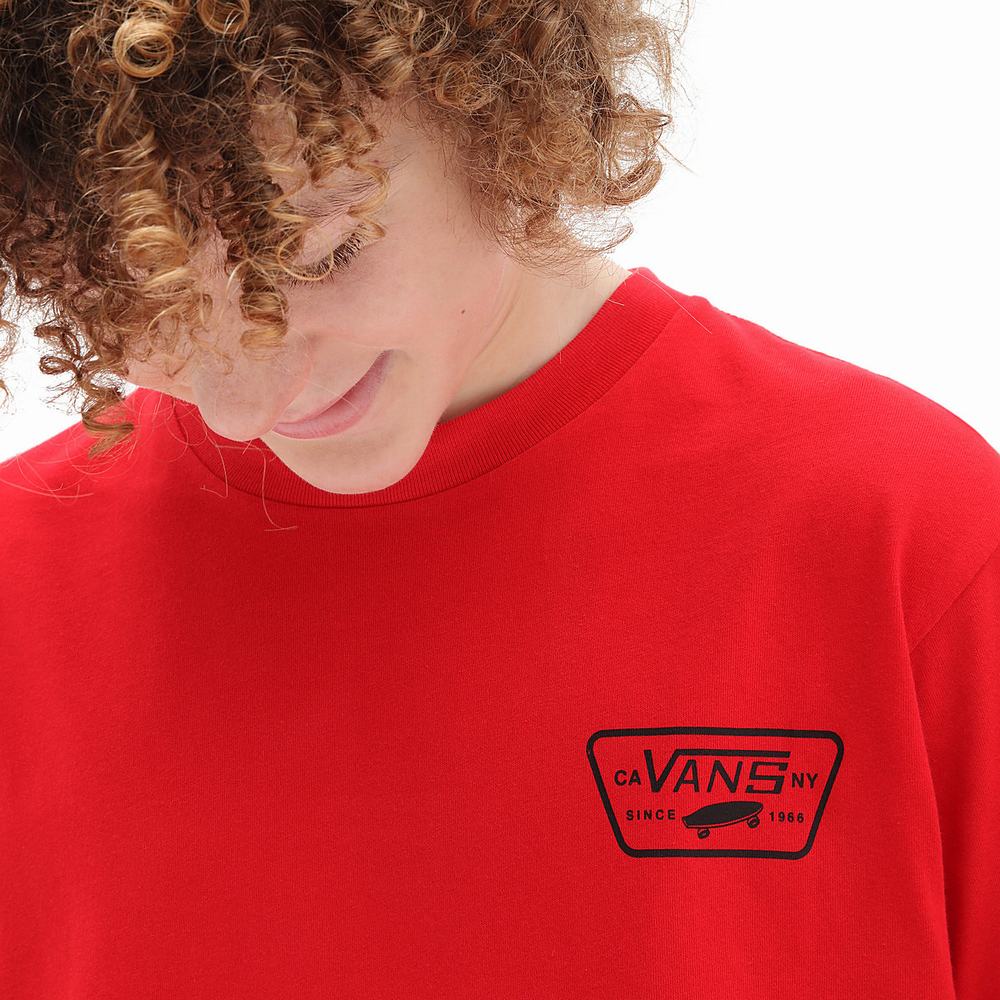 Kids' Vans Full Patch Back T Shirts Red | USA02381