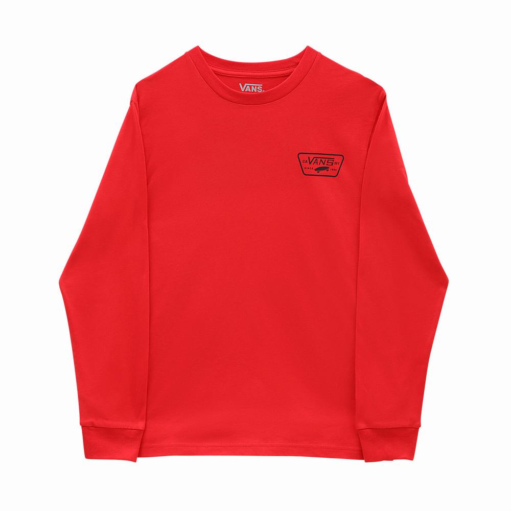 Kids' Vans Full Patch Back T Shirts Red | USA02381