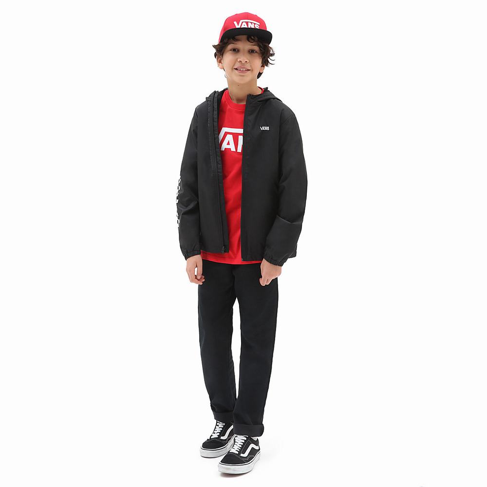 Kids' Vans Garnett Windbreaker (8-14 years) Jackets Black | USA19567