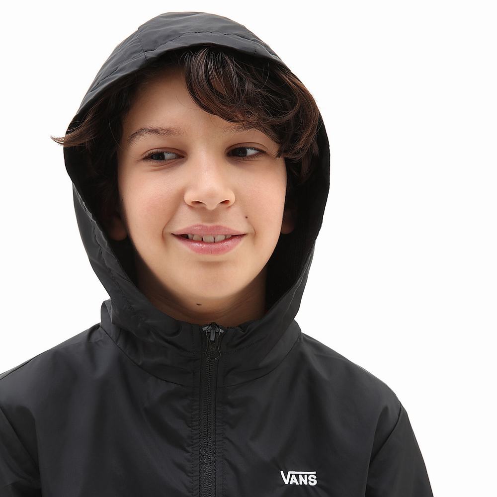 Kids' Vans Garnett Windbreaker (8-14 years) Jackets Black | USA19567