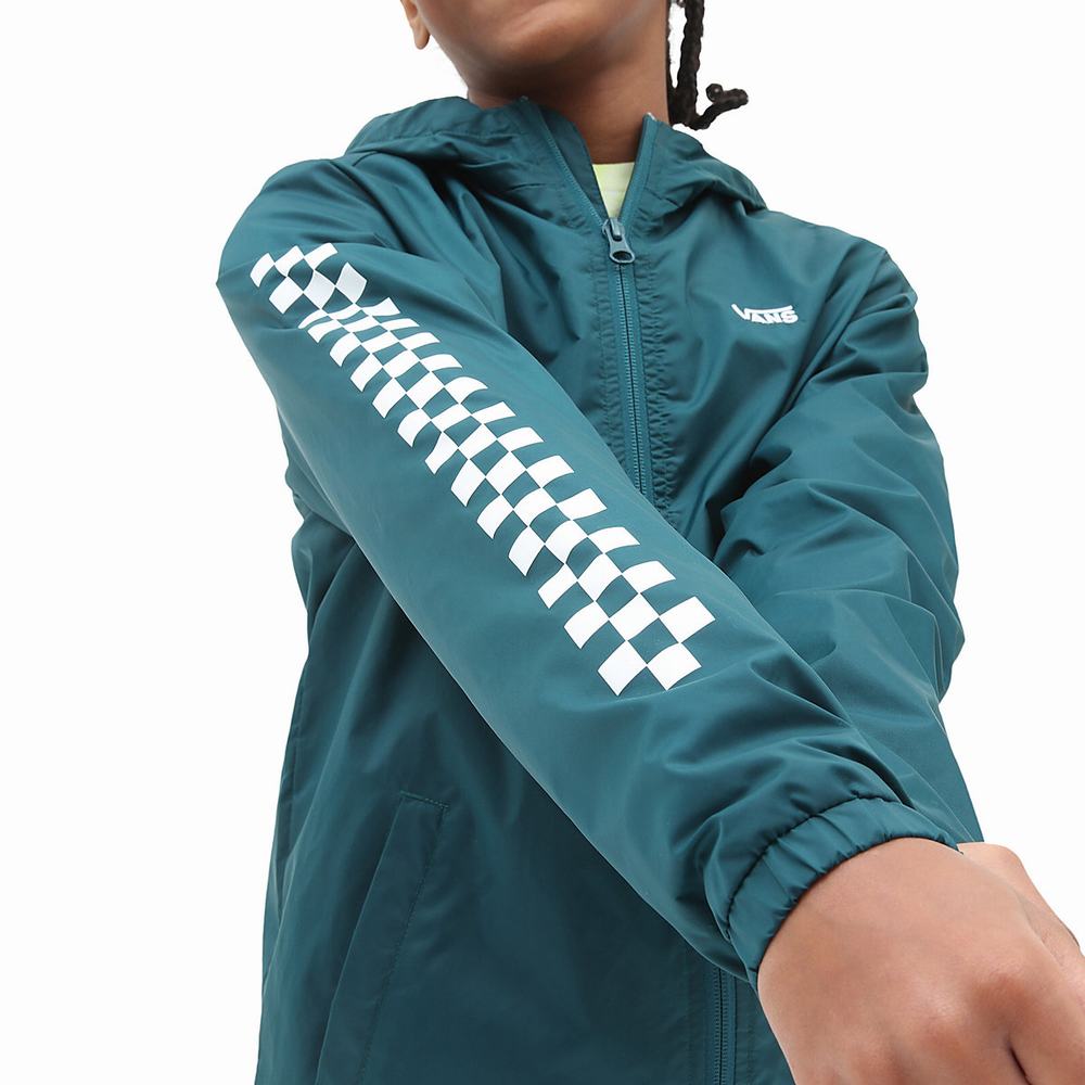 Kids' Vans Garnett Windbreaker (8-14 years) Jackets Blue | USA61854