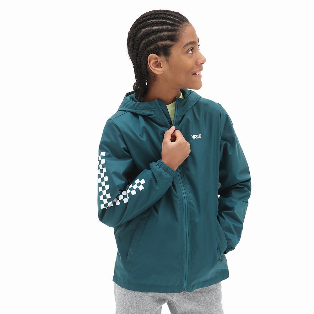 Kids\' Vans Garnett Windbreaker (8-14 years) Jackets Blue | USA61854