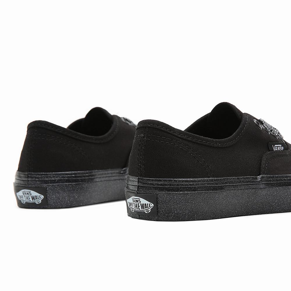 Kids' Vans Glitter Outsole Authentic (4-8 years) Sneakers Black | USA58702