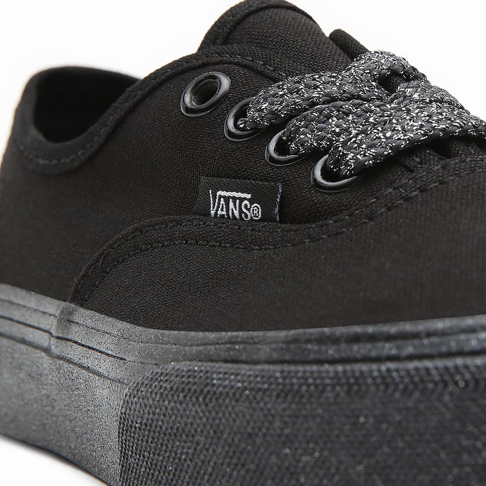 Kids' Vans Glitter Outsole Authentic (4-8 years) Sneakers Black | USA58702