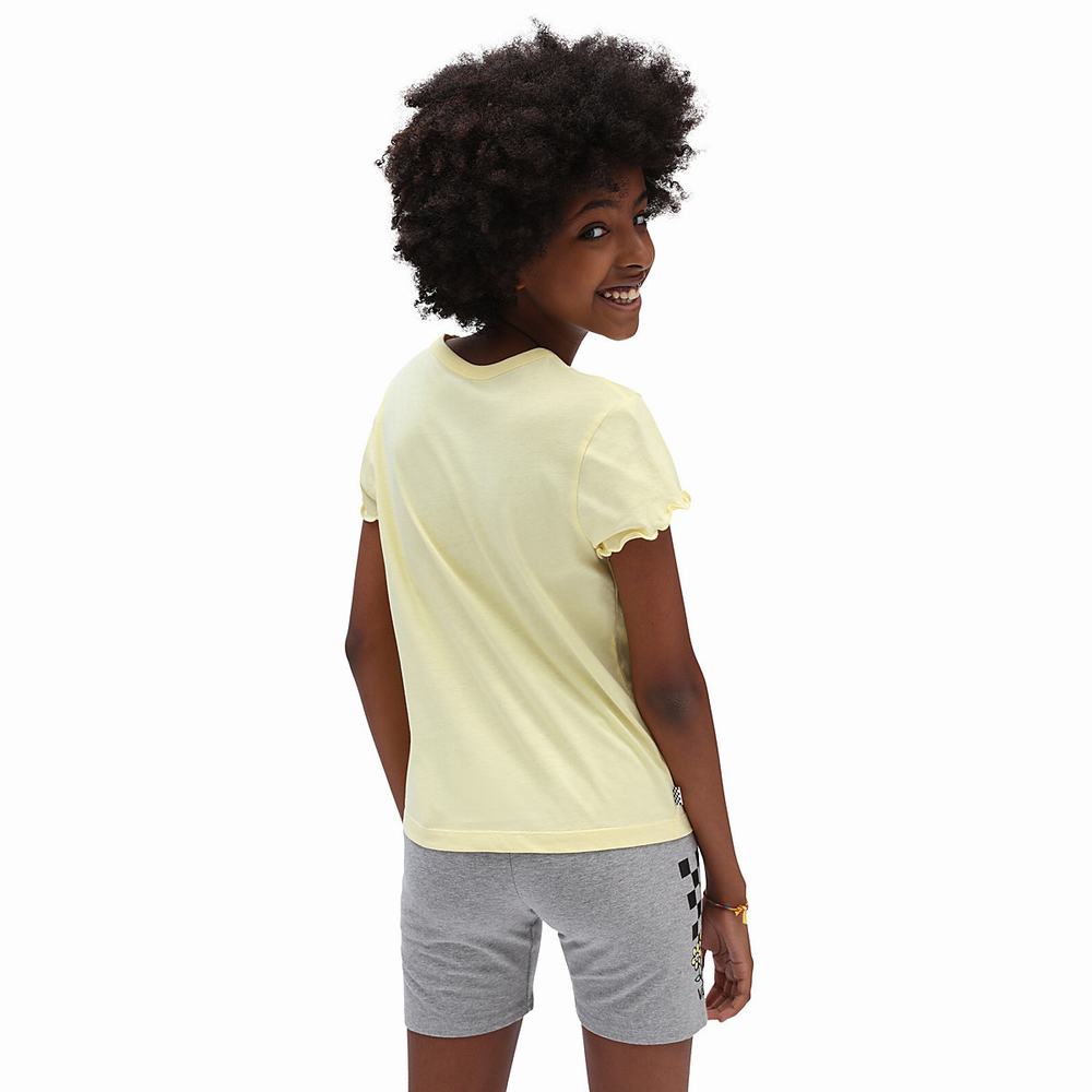 Kids' Vans Ground Level (8-14 years) T Shirts Yellow | USA04176