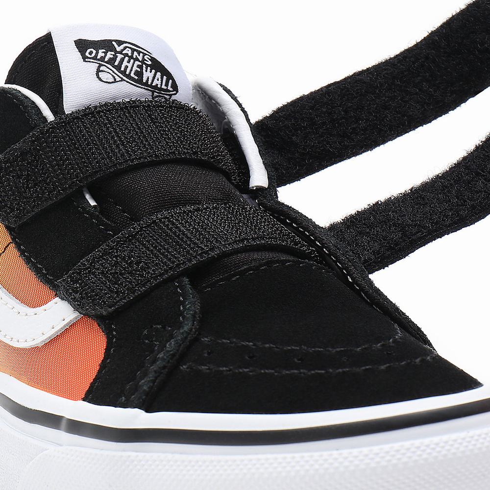 Kids' Vans Hot Flame Sk8-Mid Reissue V (4-8 years) Sneakers Black | USA92086