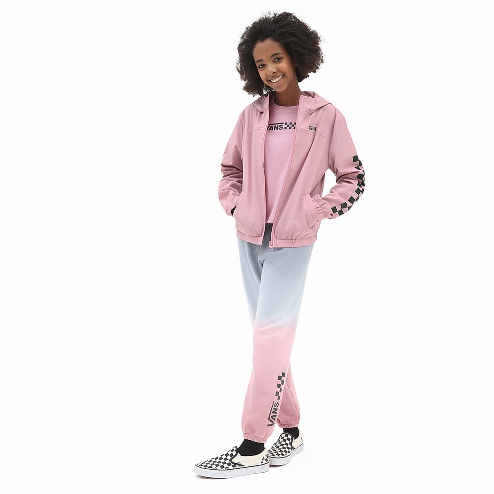 Kids' Vans Kastle Classic Windbreaker (8-14 years) Jackets Pink | USA95023