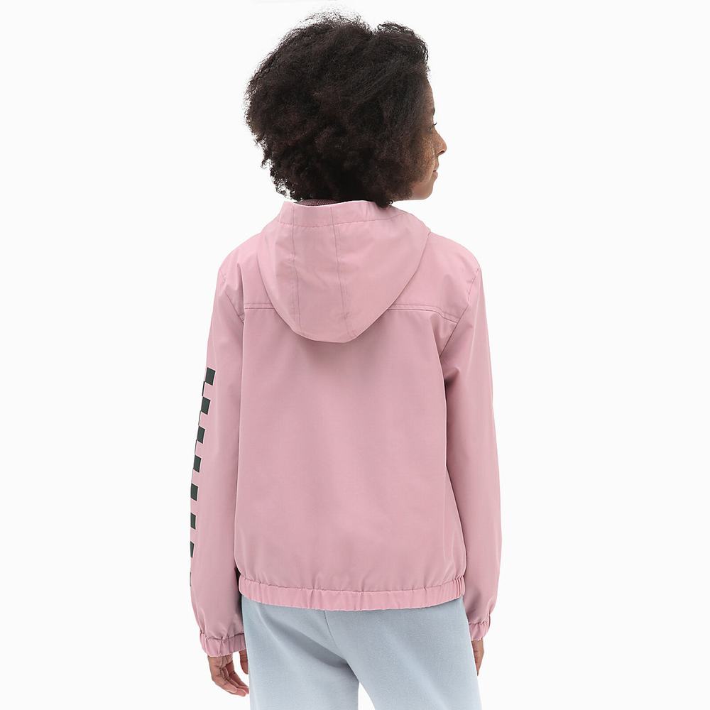 Kids' Vans Kastle Classic Windbreaker (8-14 years) Jackets Pink | USA95023