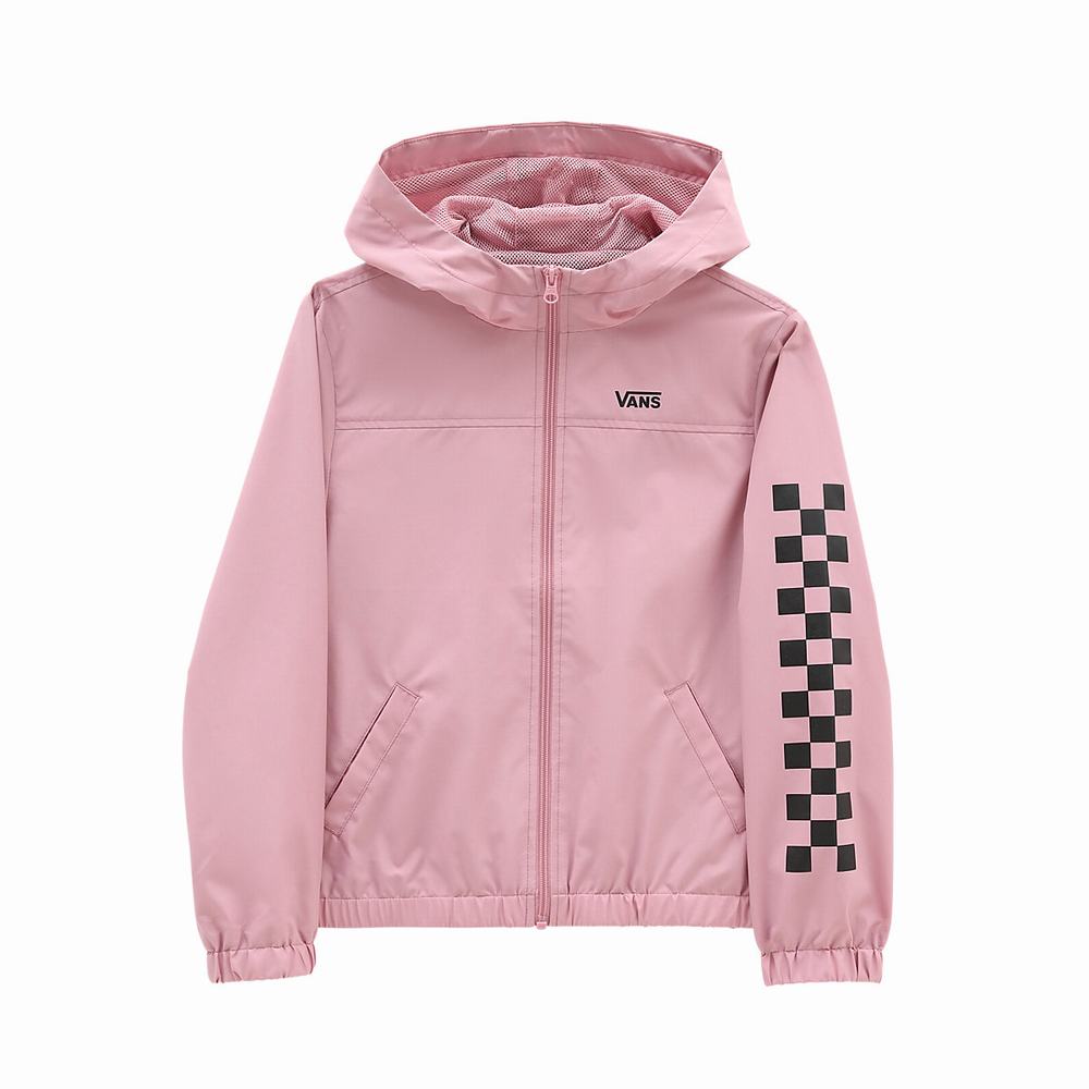 Kids' Vans Kastle Classic Windbreaker (8-14 years) Jackets Pink | USA95023