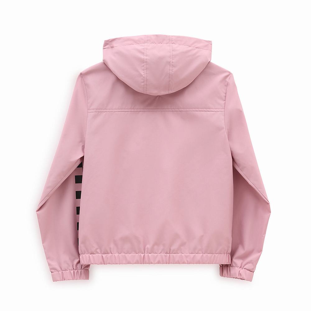 Kids' Vans Kastle Classic Windbreaker (8-14 years) Jackets Pink | USA95023