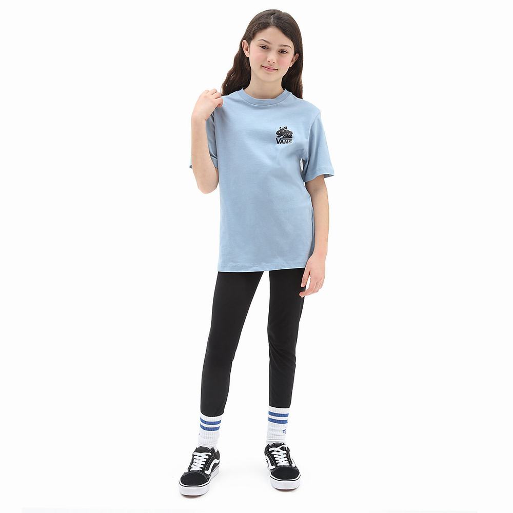 Kids' Vans Lizzie (8-14 years) T Shirts Blue | USA45270