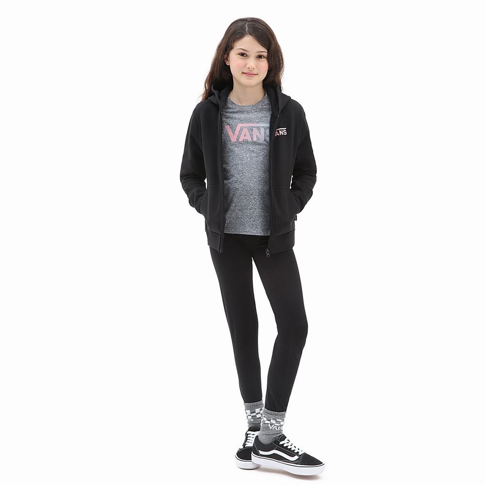 Kids' Vans Lizzie Zip (8-14 years) Hoodie Black | USA50826