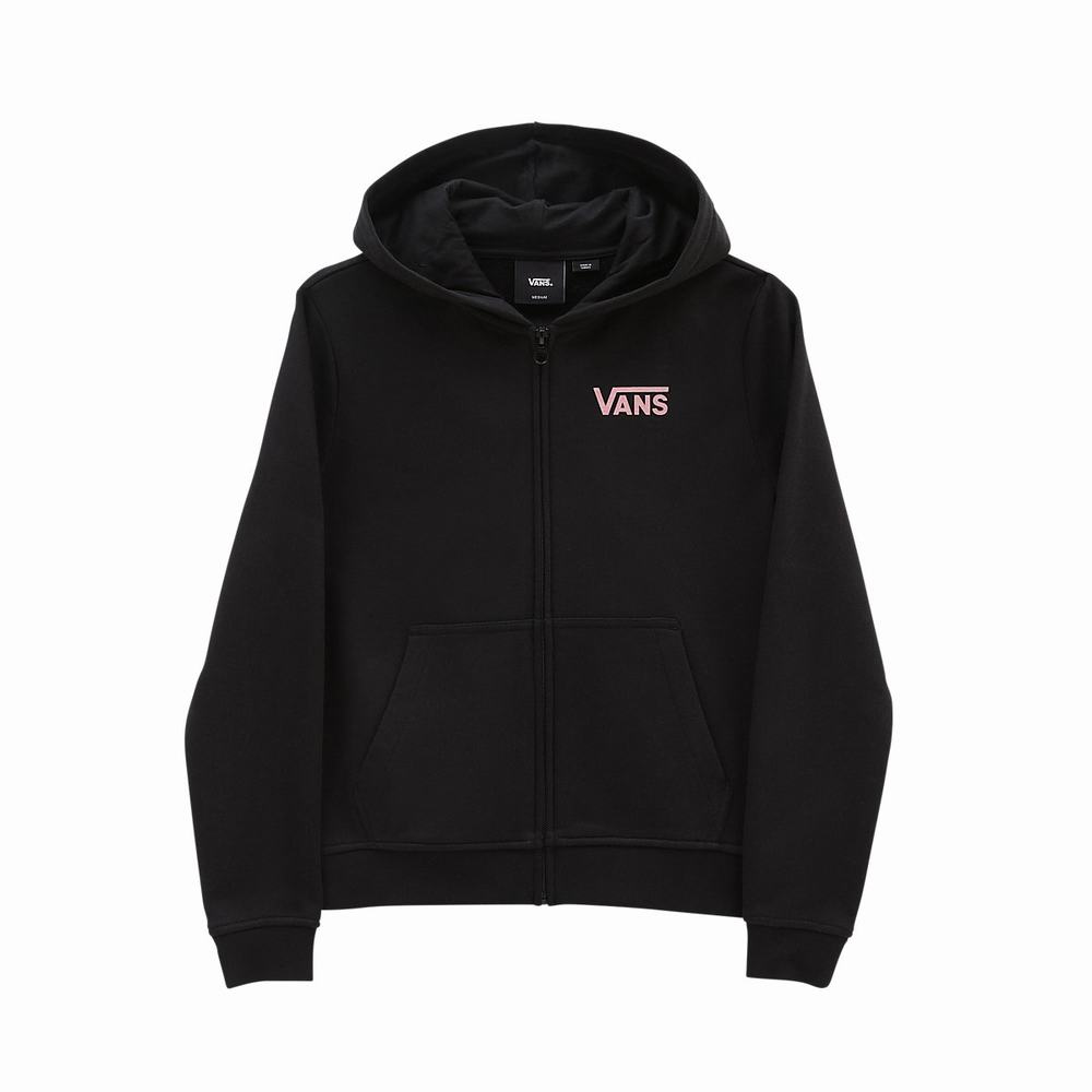 Kids' Vans Lizzie Zip (8-14 years) Hoodie Black | USA50826