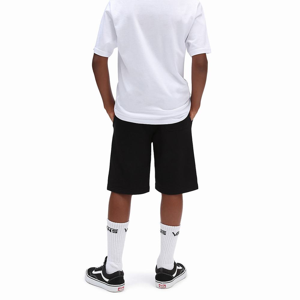 Kids' Vans Logo Repeat Fleece (8-14 years) Shorts Black | USA26540