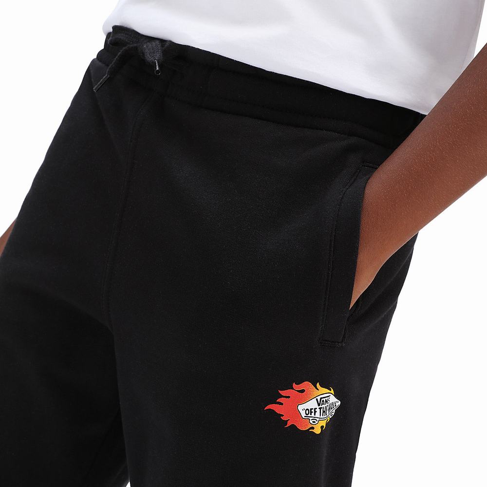 Kids' Vans Logo Repeat Fleece (8-14 years) Pants Black | USA29568