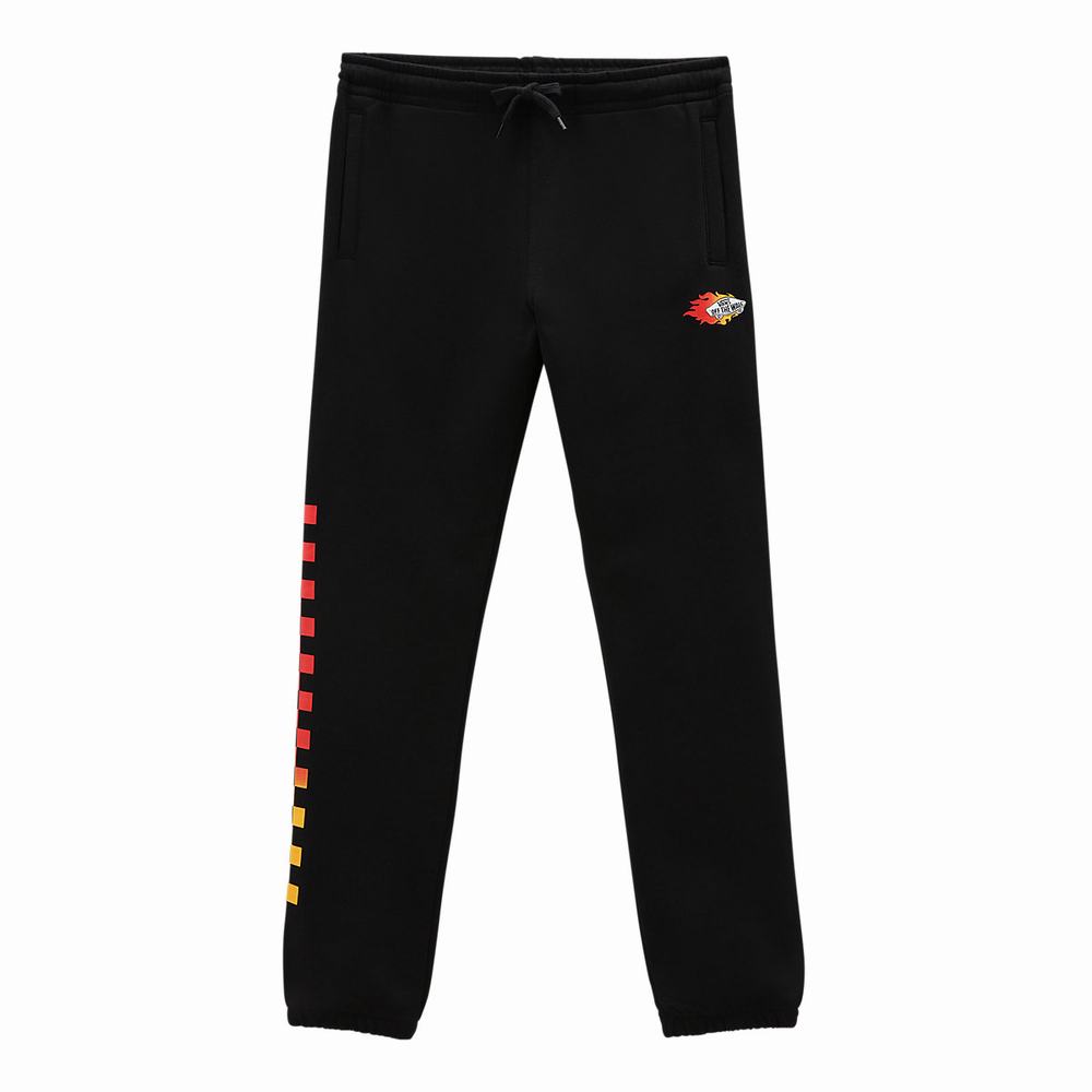 Kids' Vans Logo Repeat Fleece (8-14 years) Pants Black | USA29568