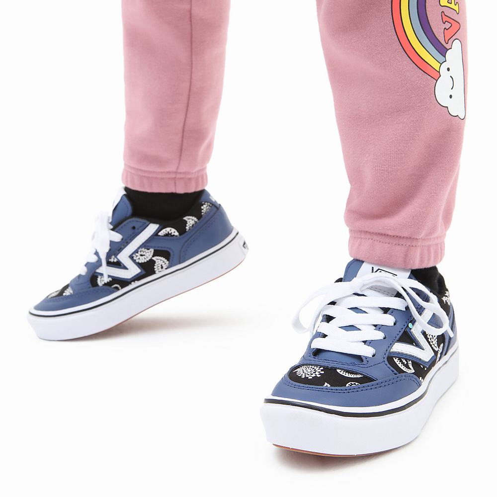 Kids' Vans Lowland ComfyCush (4-8 years) Low Top Shoes Blue | USA09178