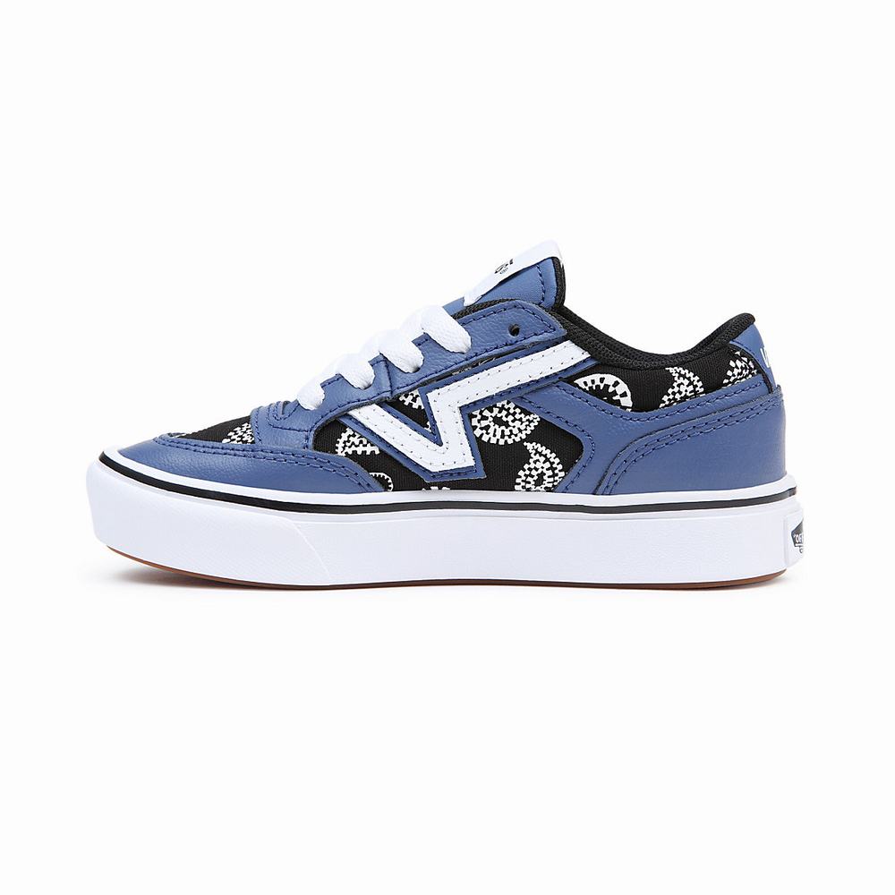 Kids' Vans Lowland ComfyCush (4-8 years) Low Top Shoes Blue | USA09178