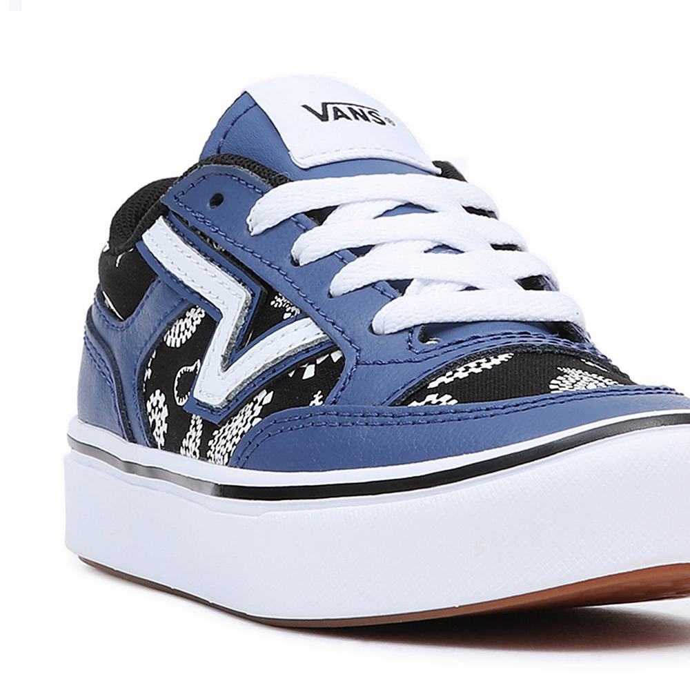 Kids' Vans Lowland ComfyCush (4-8 years) Low Top Shoes Blue | USA09178