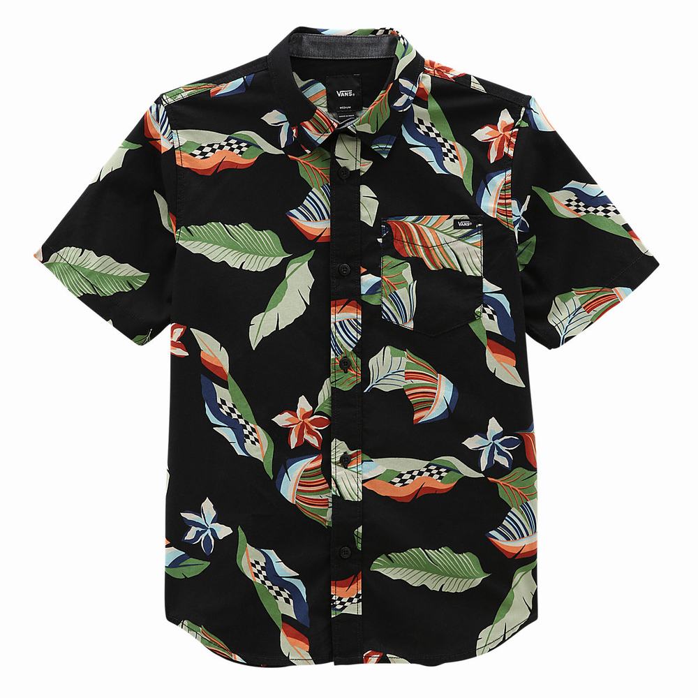 Kids' Vans Lucid Floral (8-14 years) Shirts Black | USA79824