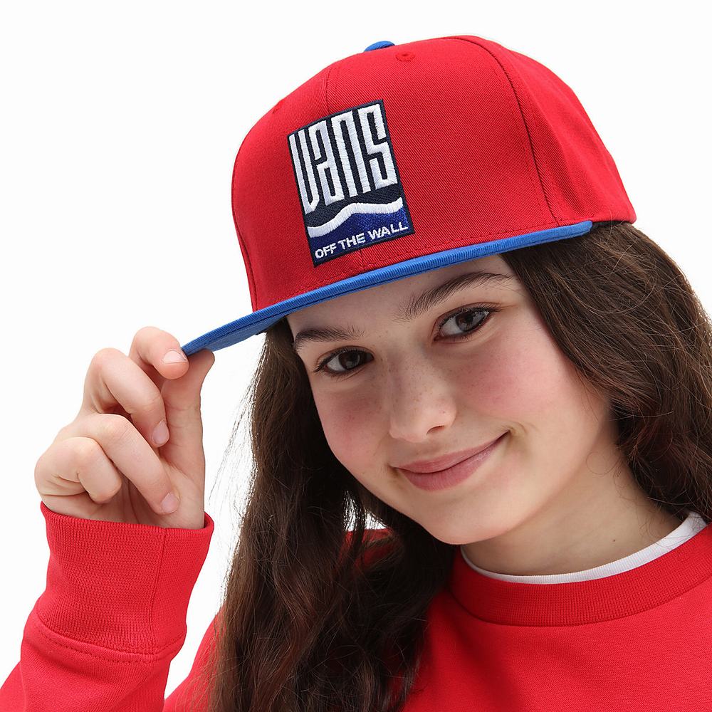 Kids' Vans Maze Snapback Hats Red | USA97802