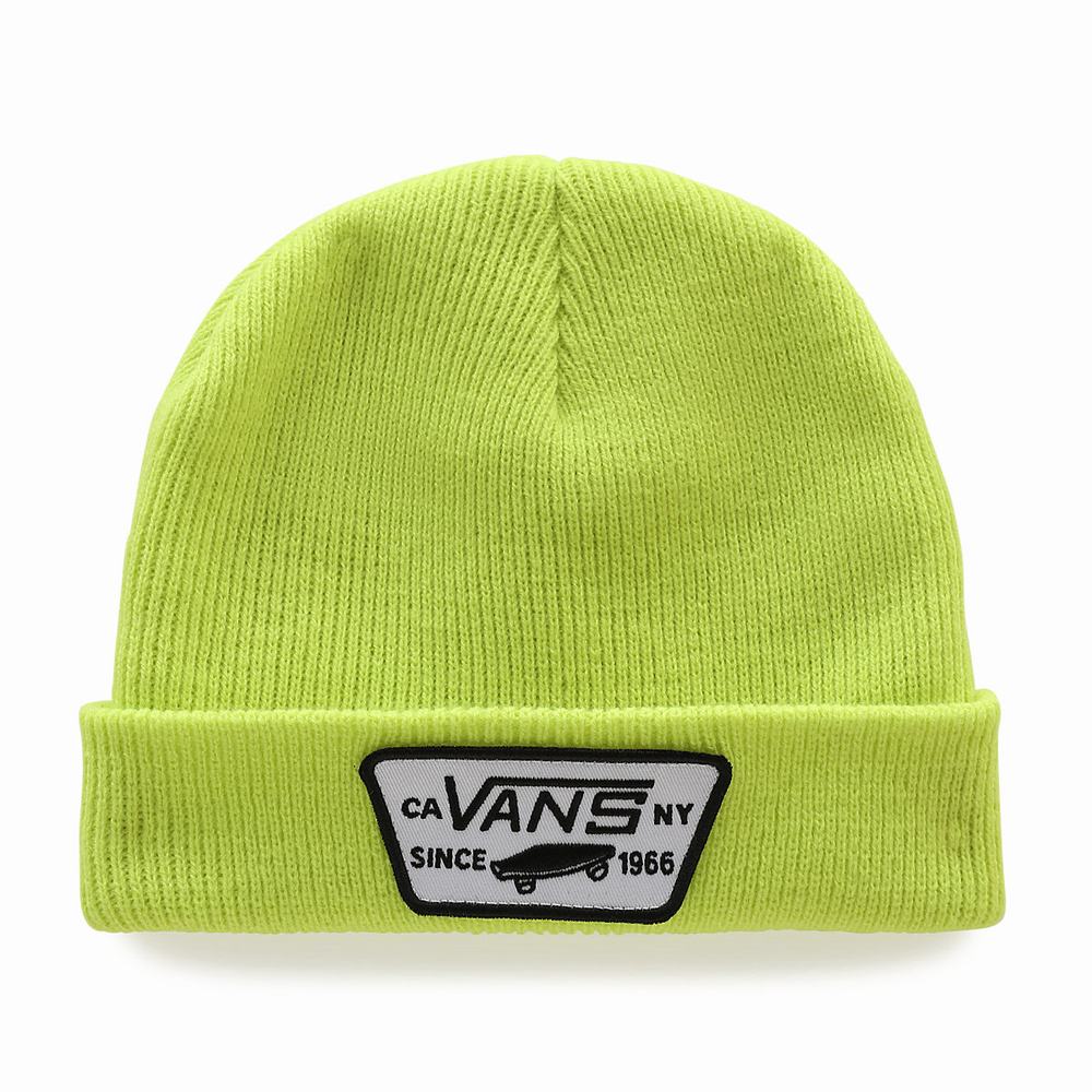 Kids\' Vans Milford Beanie Yellow / White | USA23760