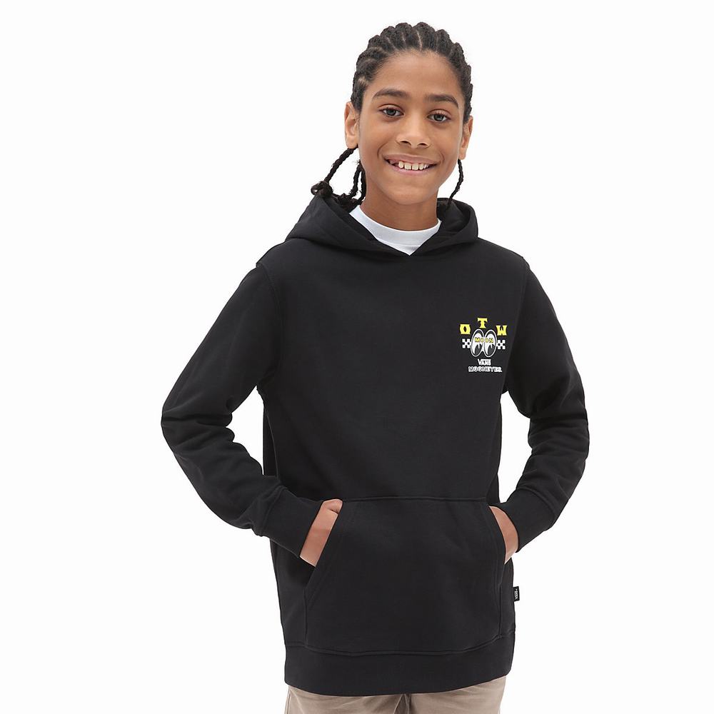 Kids' Vans Mooneyes (8-14 years) Hoodie Black | USA80354