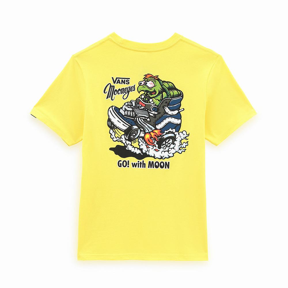 Kids' Vans Mooneyes (8-14 years) T Shirts Yellow | USA51426