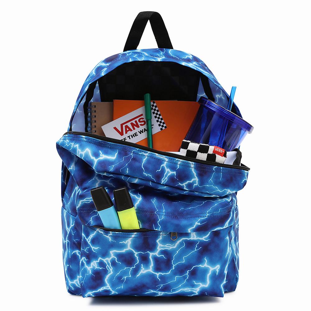 Kids' Vans New Skool Backpacks Blue | USA72815