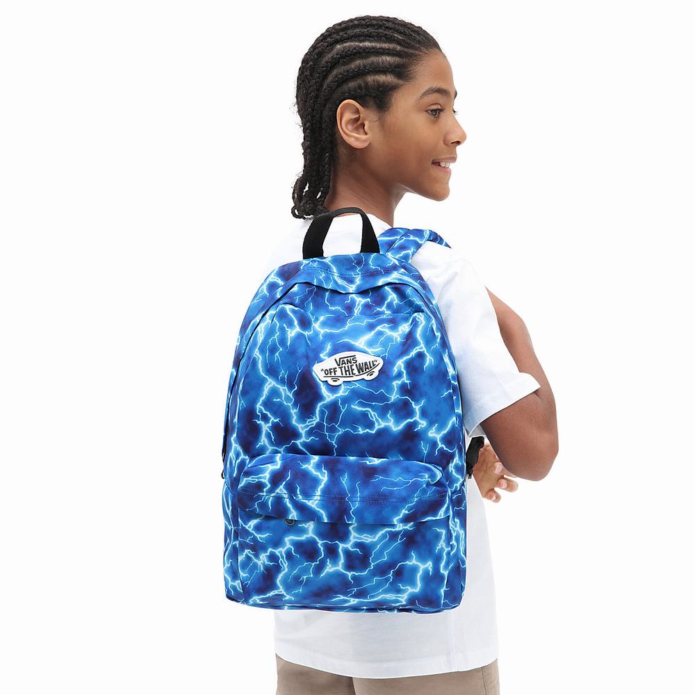 Kids' Vans New Skool Backpacks Blue | USA72815