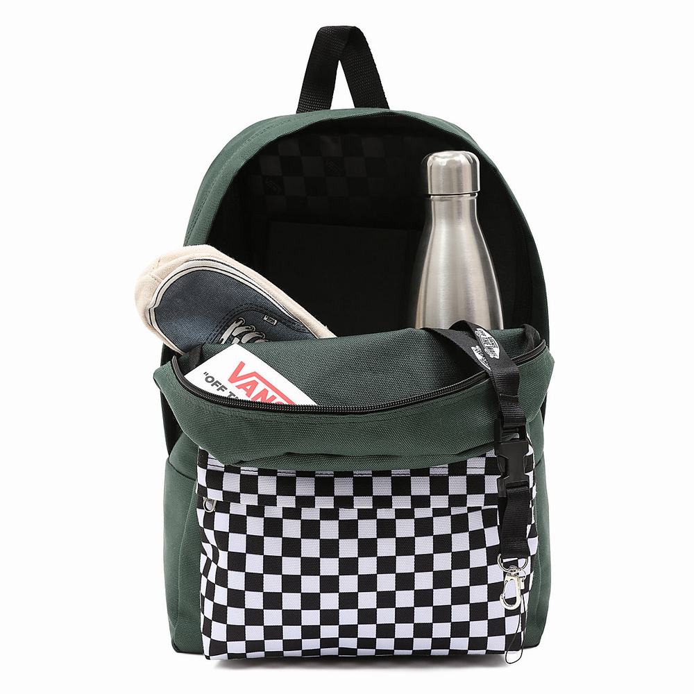 Kids' Vans New Skool Backpacks Green | USA47219