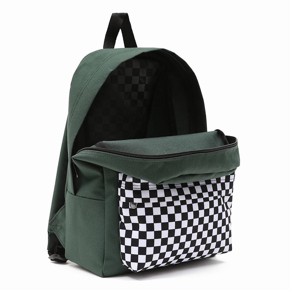 Kids' Vans New Skool Backpacks Green | USA47219