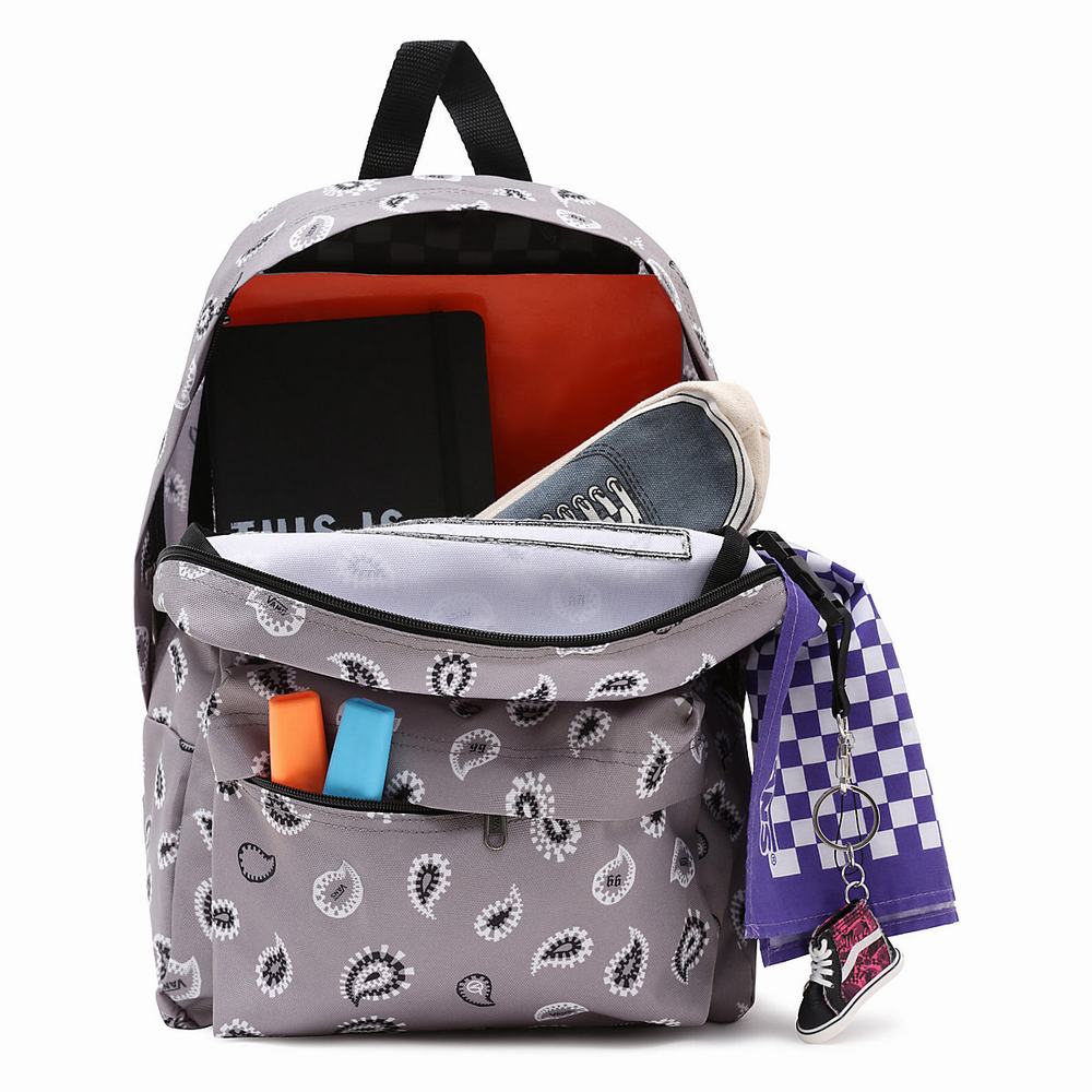 Kids' Vans New Skool Backpacks Grey | USA30968