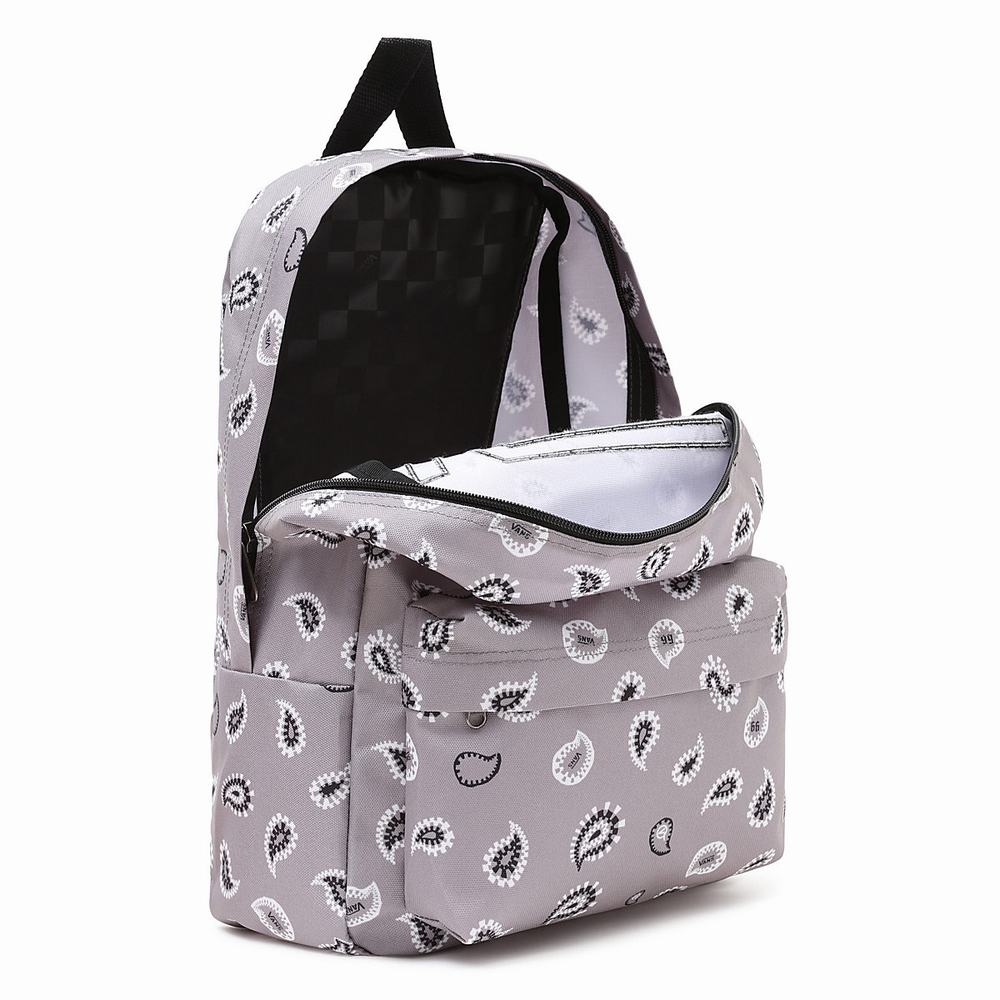 Kids' Vans New Skool Backpacks Grey | USA30968