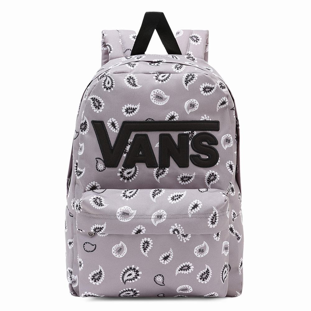 Kids\' Vans New Skool Backpacks Grey | USA30968