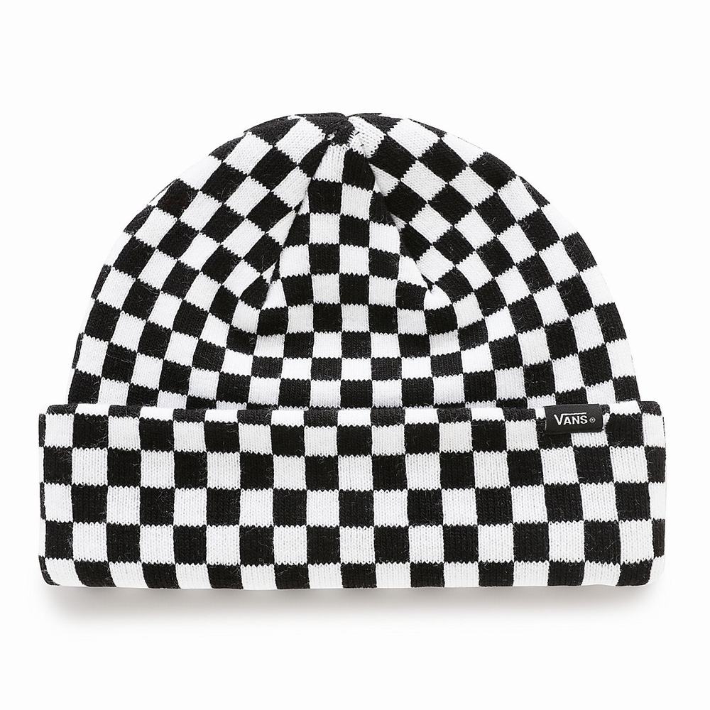 Kids\' Vans Newbs Beanie Black / White | USA72983