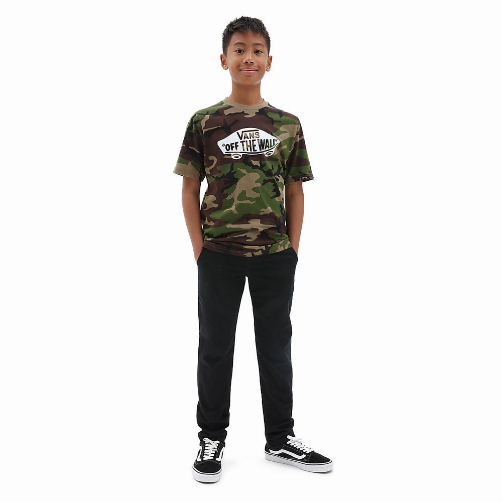 Kids' Vans OTW (8-14+ years) T Shirts Green / Brown | USA83457