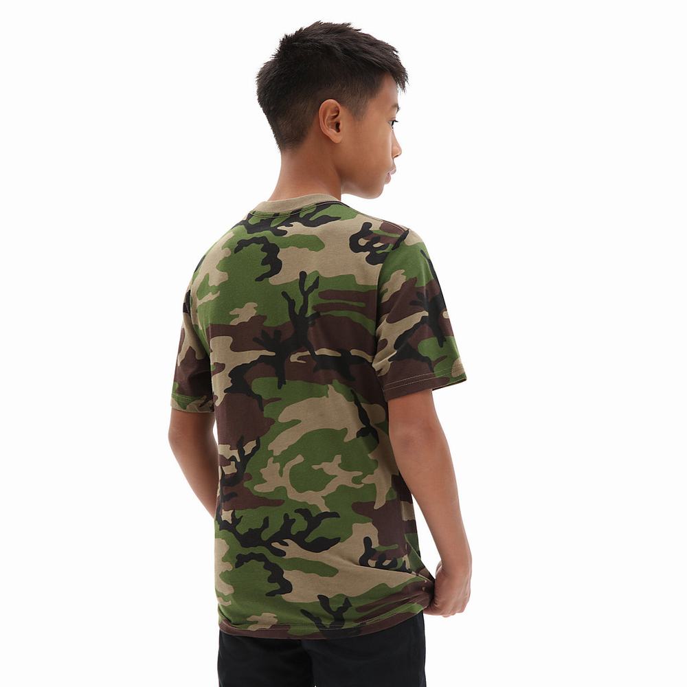 Kids' Vans OTW (8-14+ years) T Shirts Green / Brown | USA83457