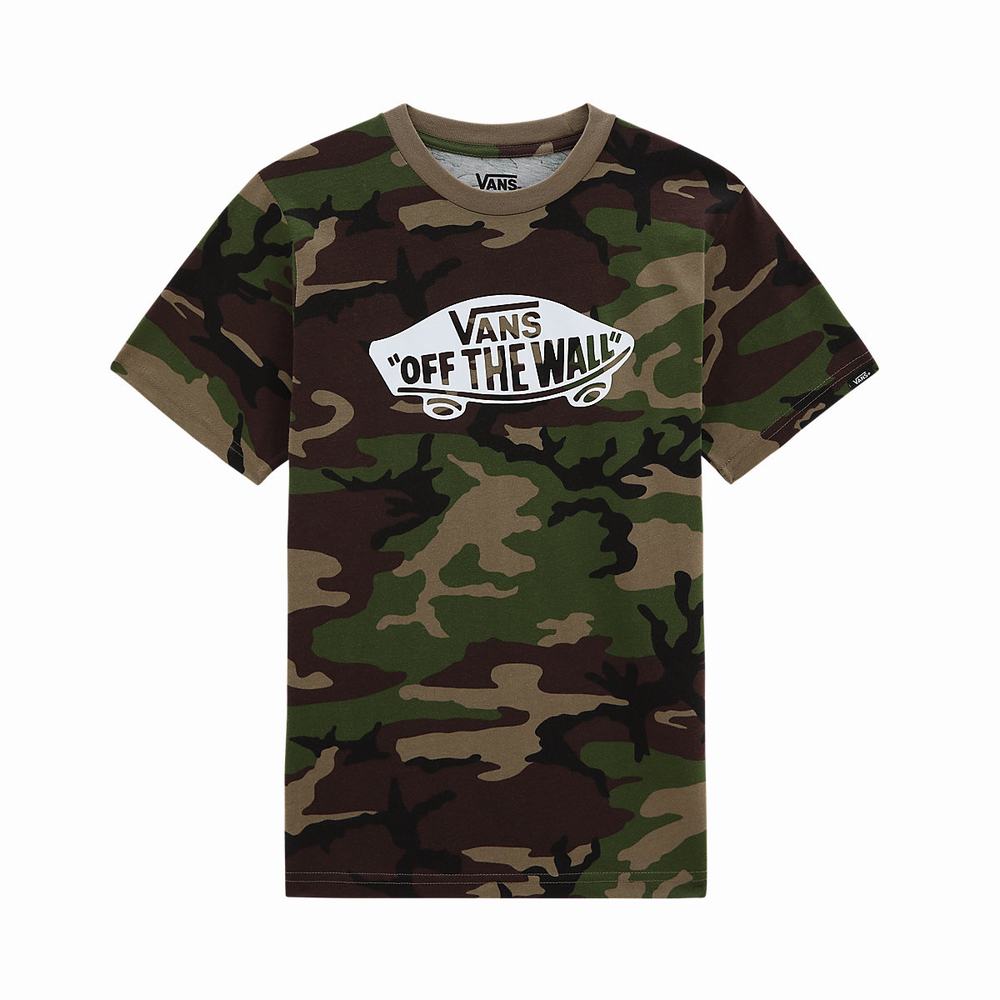 Kids' Vans OTW (8-14+ years) T Shirts Green / Brown | USA83457