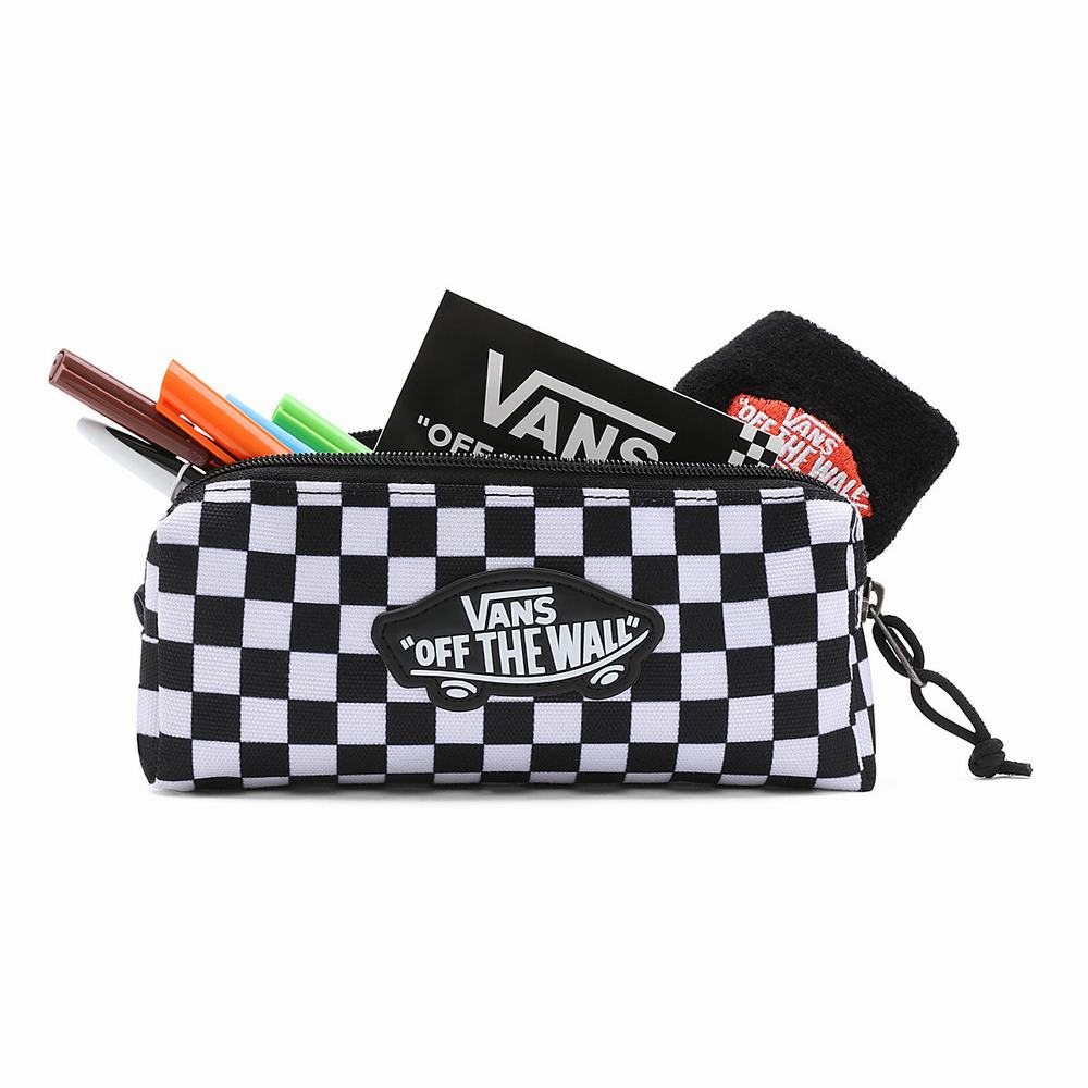 Kids' Vans OTW Pencil Pouch Pouch Black / White | USA67315