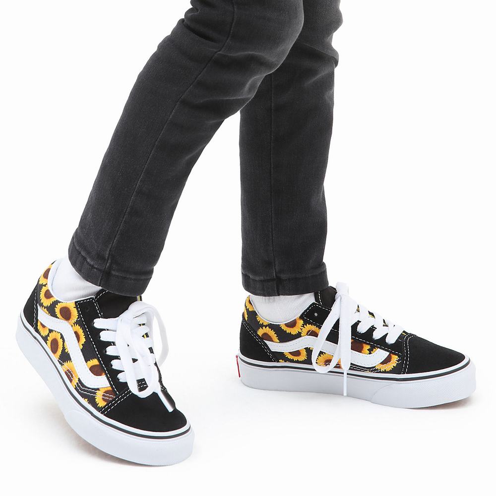 Kids' Vans Old Skool (4-8 years) Sneakers Black | USA10836