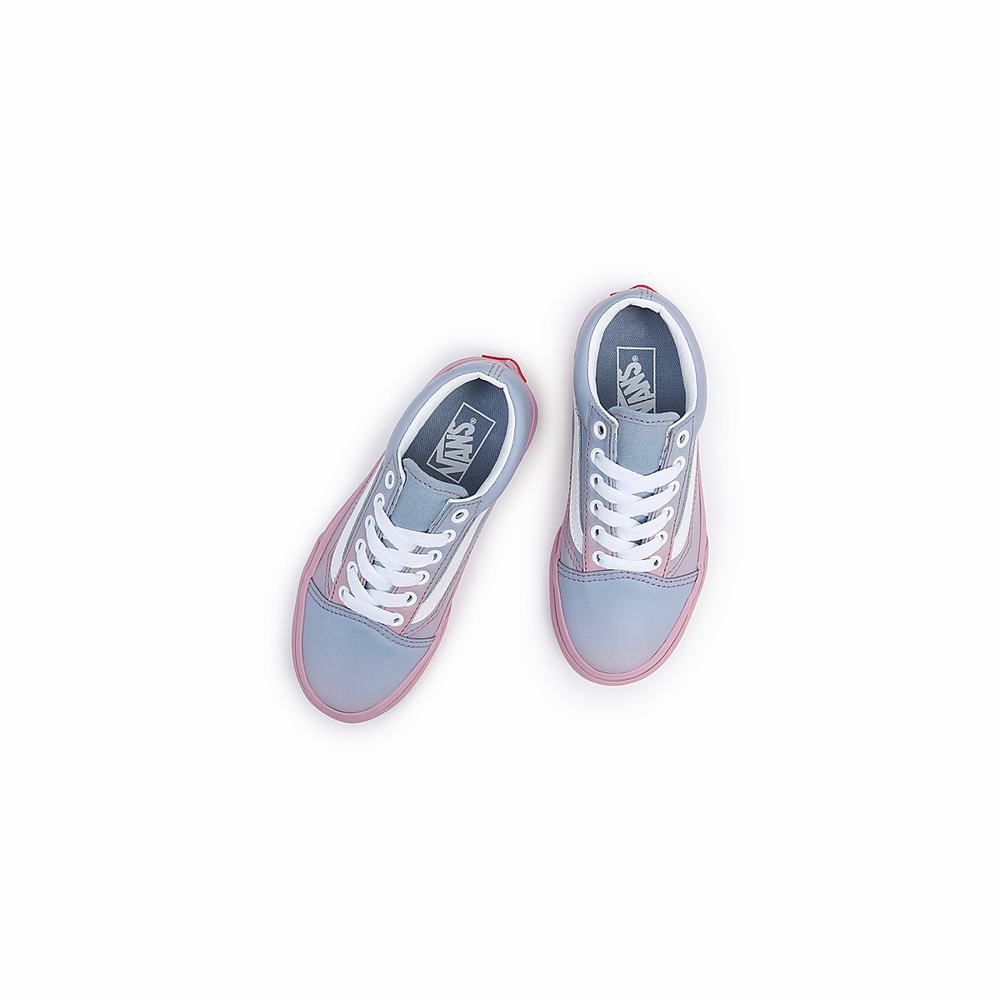 Kids' Vans Old Skool (4-8 years) Sneakers Blue / Pink | USA17250