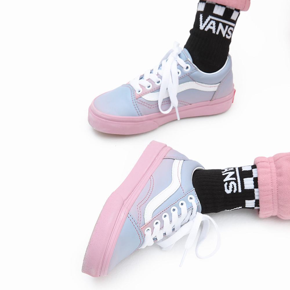 Kids' Vans Old Skool (4-8 years) Sneakers Blue / Pink | USA17250