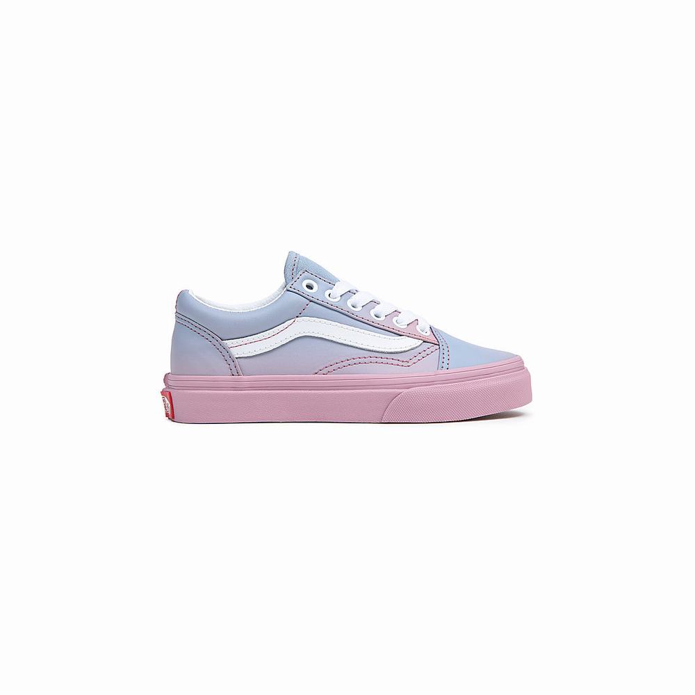 Kids' Vans Old Skool (4-8 years) Sneakers Blue / Pink | USA17250